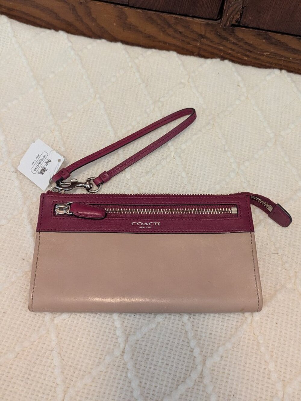 Coach Red/Tan Clutch NWT